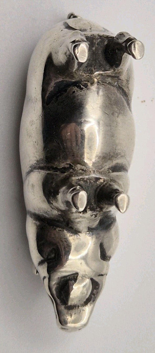 Antique Silver Pin Cushion Form Of A Pig Birmingham7