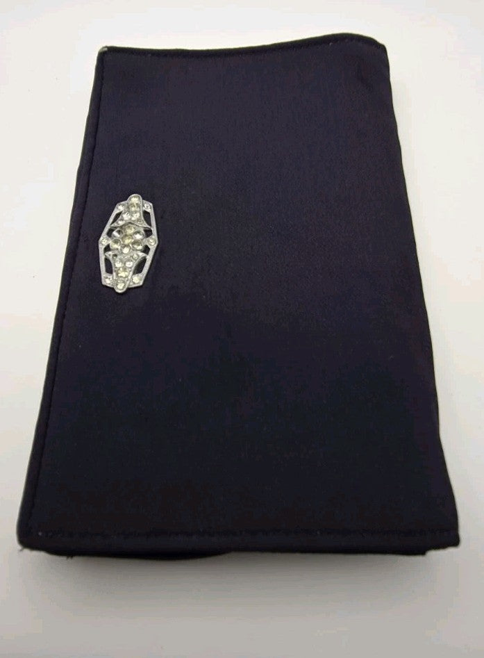 Vintage  1940s British Evening Clutch Bag With Mirror And Purse1