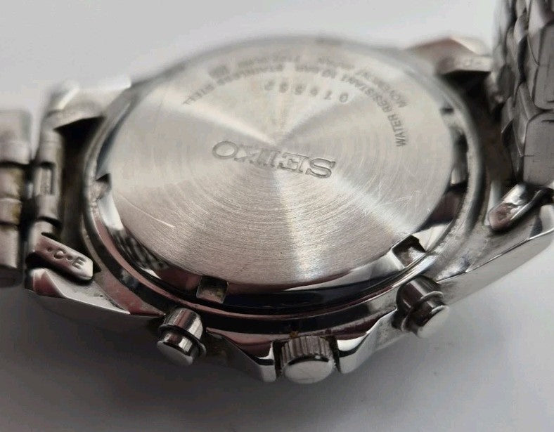 Seiko Chronograph 7T92 0LH0 Black Dial Tachymeter Quartz Men's Watch3