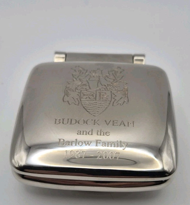 St Justin Analogue Folding Travel Alarm Clock Silver Metal6