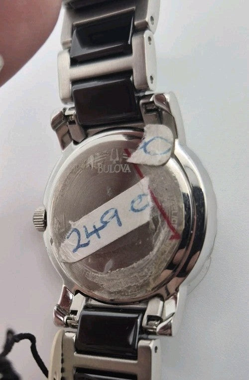 Bulova Diamond 98P122 women's watch featuring a white motherofpearl dial,...10
