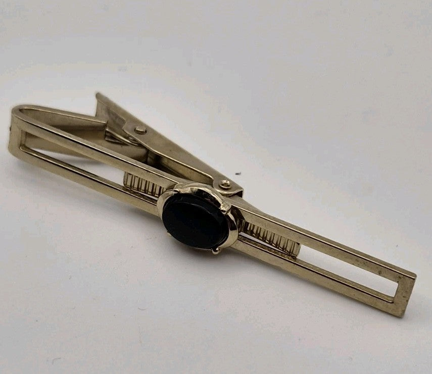 Vintage Stratton Gold Plated English Made Tie Bar Clip - For Gents & Gentleman. 2