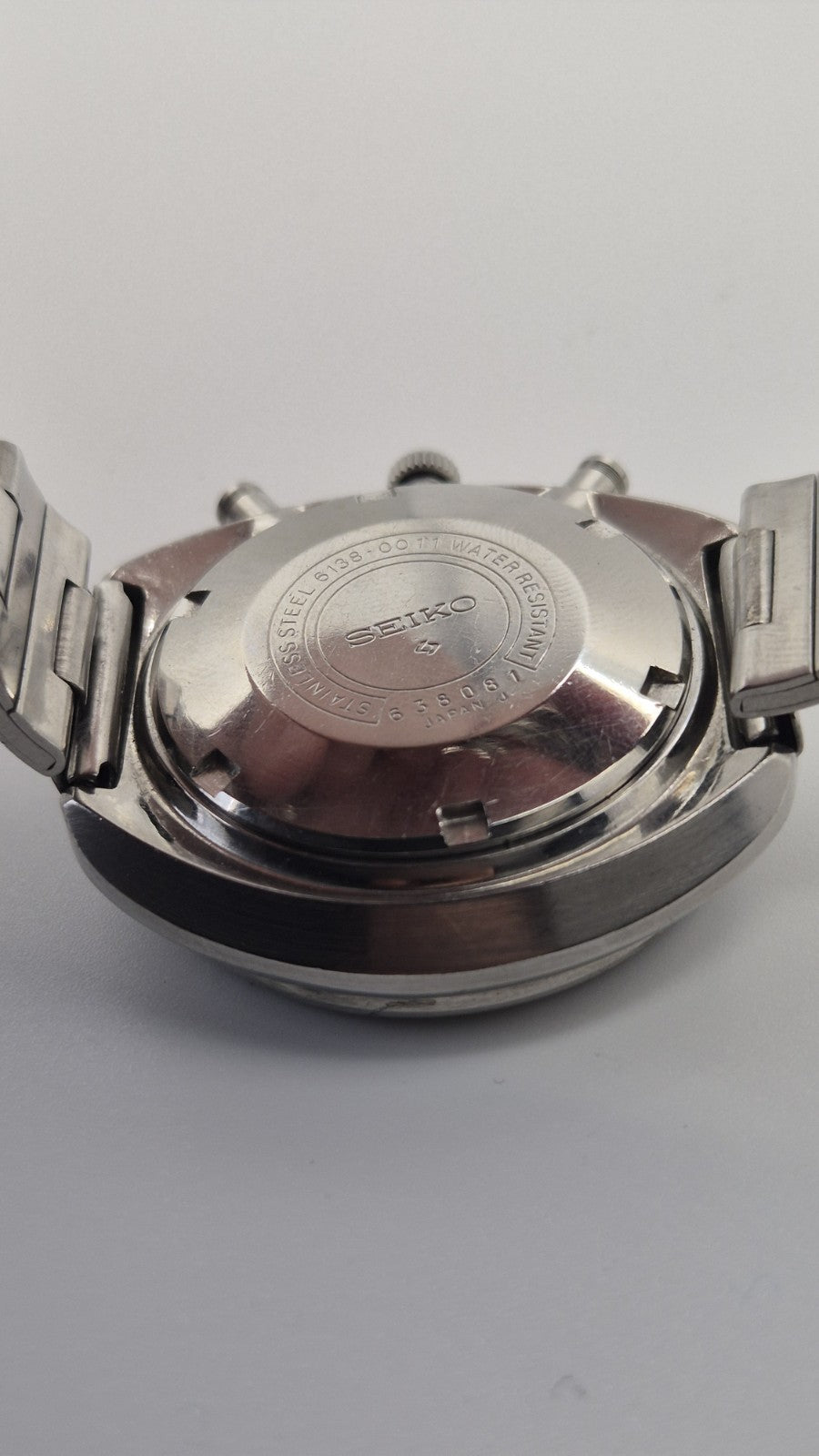 SEIKO 6138-0011 UFO Automatic Chronograph Watch Vintage Men's Black Dial 15