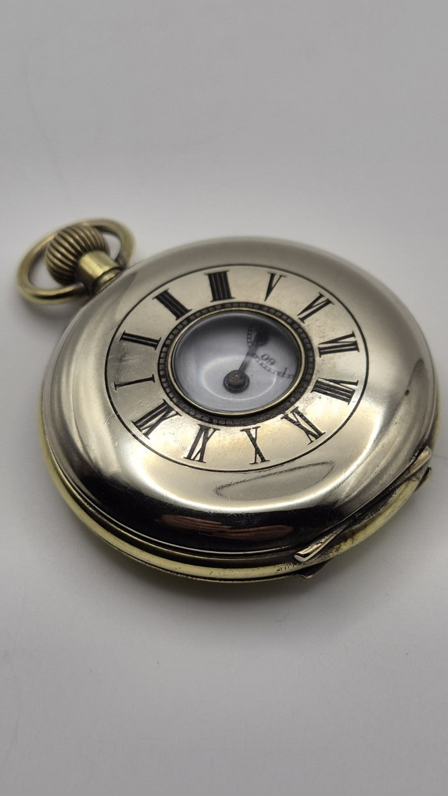 vintage Medana half-hunter pocket watch Working2