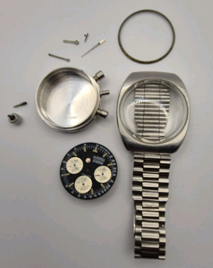 Roamer Stingray Valjoux 72  726 Case Set And Bracelet No Moverment0