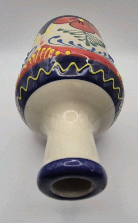 Colourful Pedraza Spain, Studio Pottery Hand Painted Ceramic Bottle5