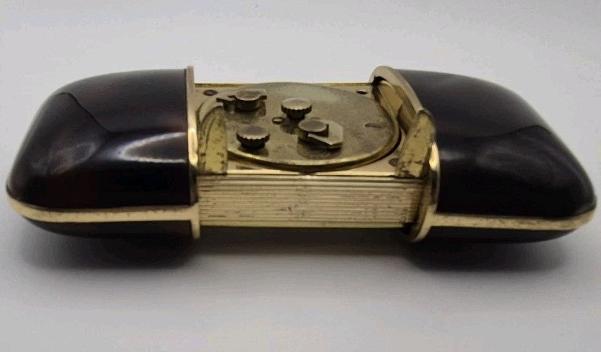 vintage Europa Uhren 7 Jewels mechanical travel alarm clock with a sliding case13