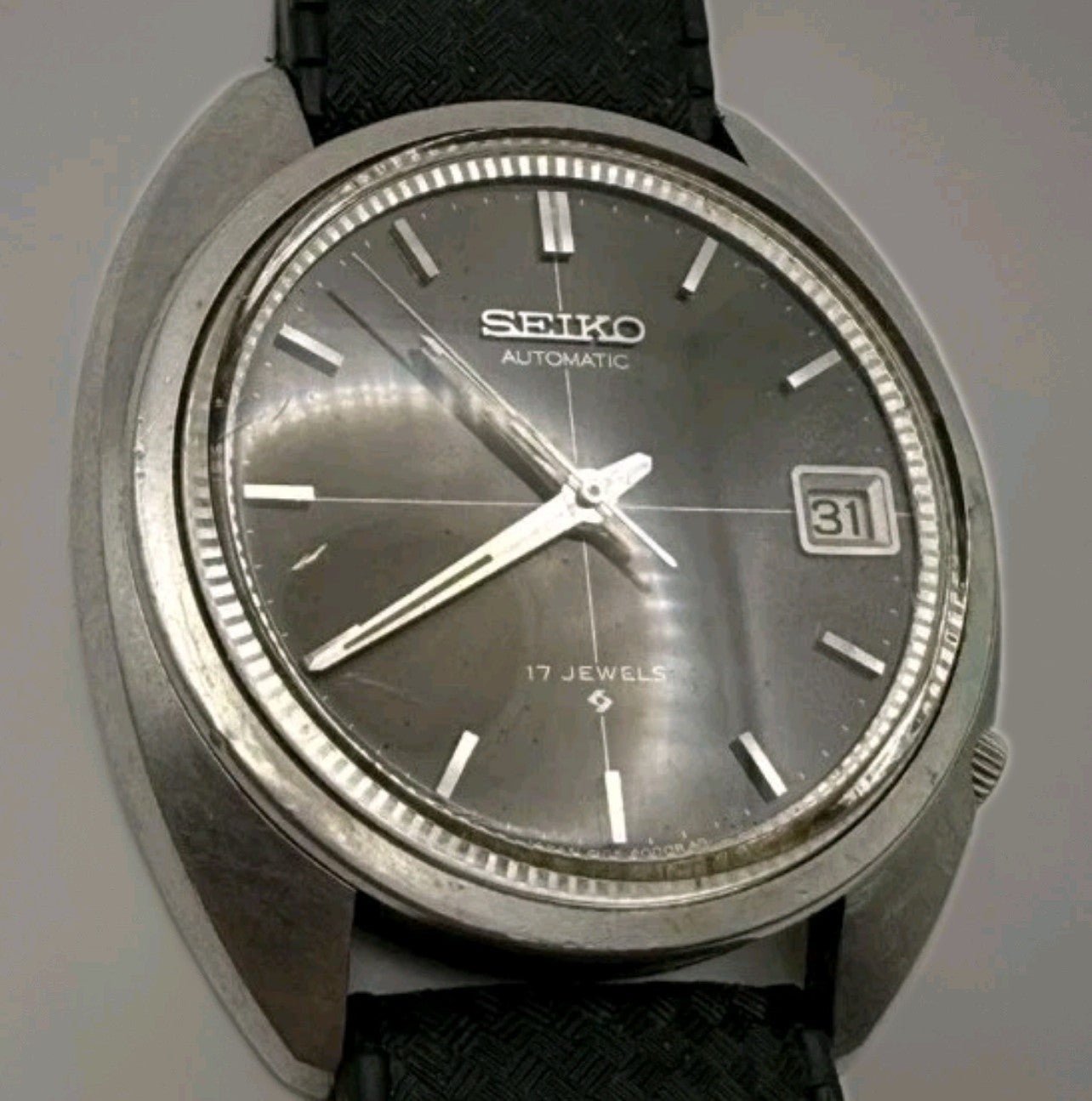 1960's SEIKO AUTOMATIC 6105-6009 MEN'S WATCH Captain Willard Movement Rare0