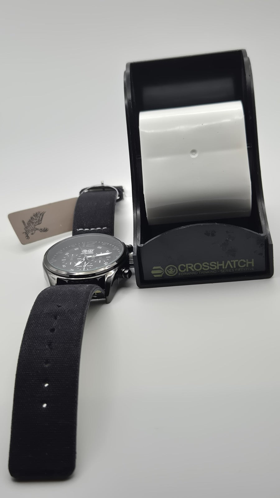 Crosshatch Men's Quartz Watch with Analogue Display and Black Strap14