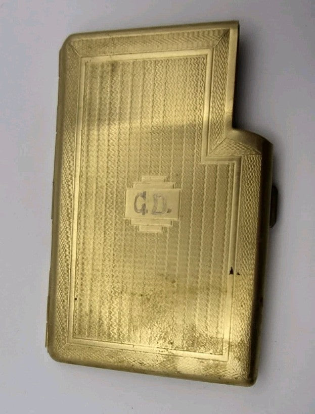 vintage gold-toned metal  cigarette case8