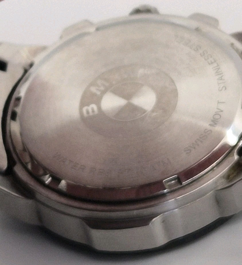  Gents Quartz BMW Chronograph Torneau W/ Date Window Working Wristwatch/Diecast 13