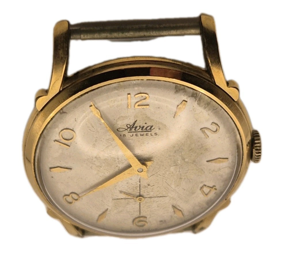 Avia 15 Jewels Vintage Swiss HandWind Small Seconds – Working13