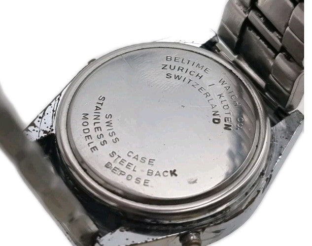 Vintage 70’s BELTIME WATCH CO Digital Watch SWISS MADE Zurich Switzerland 1