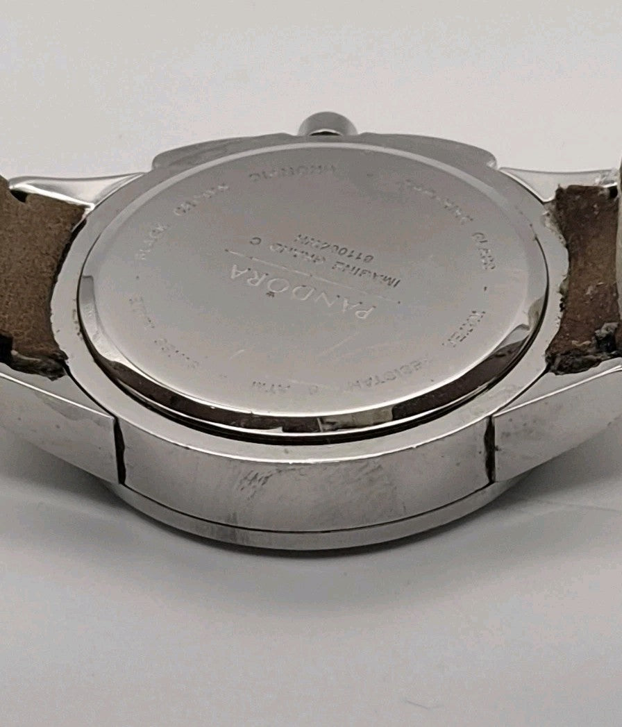 Genuine Pandora Watch Imagine Grand C Silver/White with Ceramic Bezel - 811004WH17