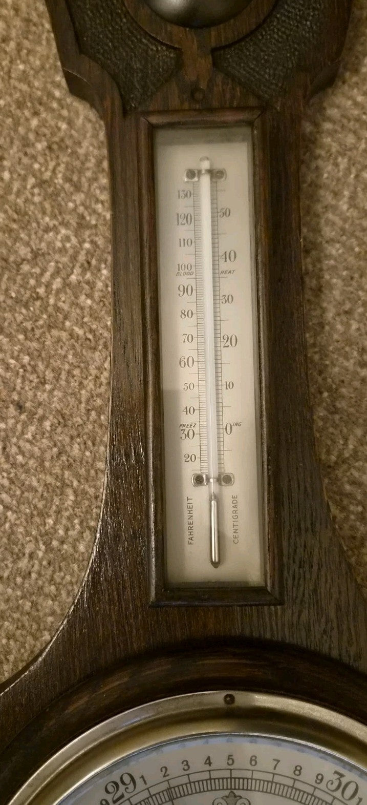 Antique Quality carved Banjo Barometer3