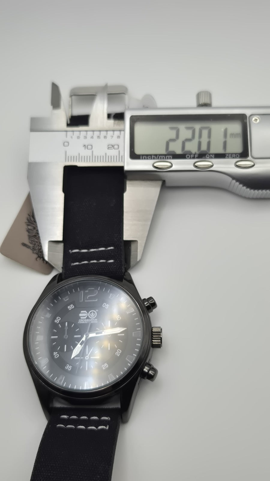 Crosshatch Men's Quartz Watch with Analogue Display and Black Strap15