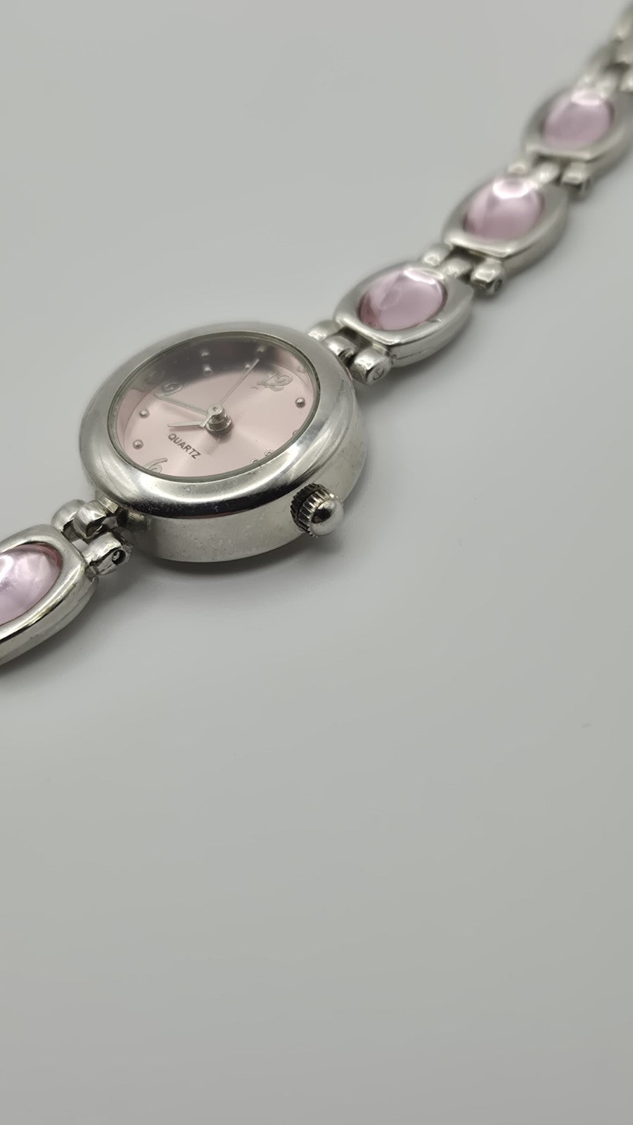 Ladies QUARTZ WRISTWATCH WITH PINK STONE STRAP AND MATCHING BRACELET IN A...6