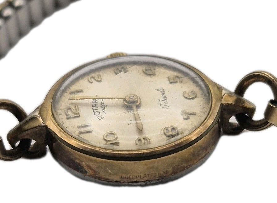Vintage Rotary GoldPlated Manual Ladies Watch  Working Condition3
