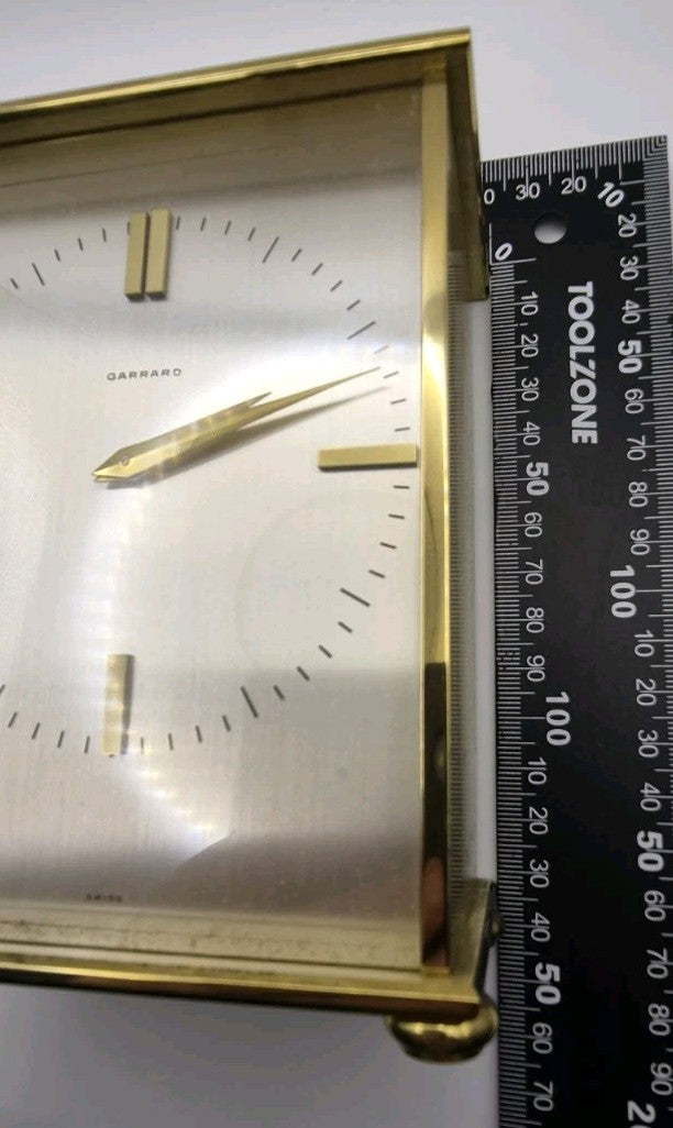 Garrard mechanical 1979 presentation brass cased mantle clock - Working11
