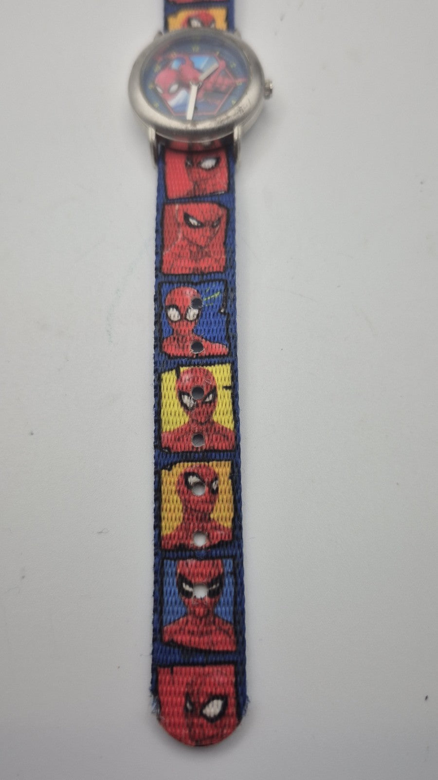 Marvel Spider-Man kids watch featuring a blue nylon strap13
