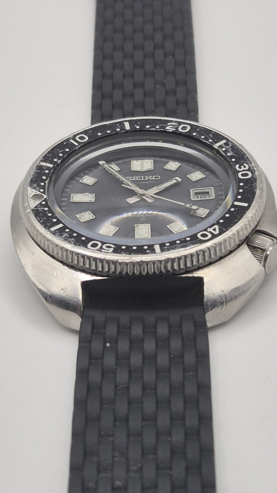 Seiko 6105  8110 'Willard' Diver Watch Vintage with waffle strap13