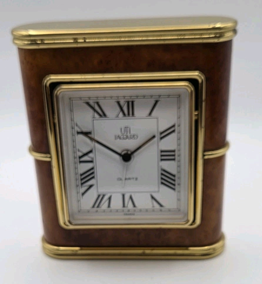 Uti Jaccard French quartz alarm clock in original fitted box - clock1