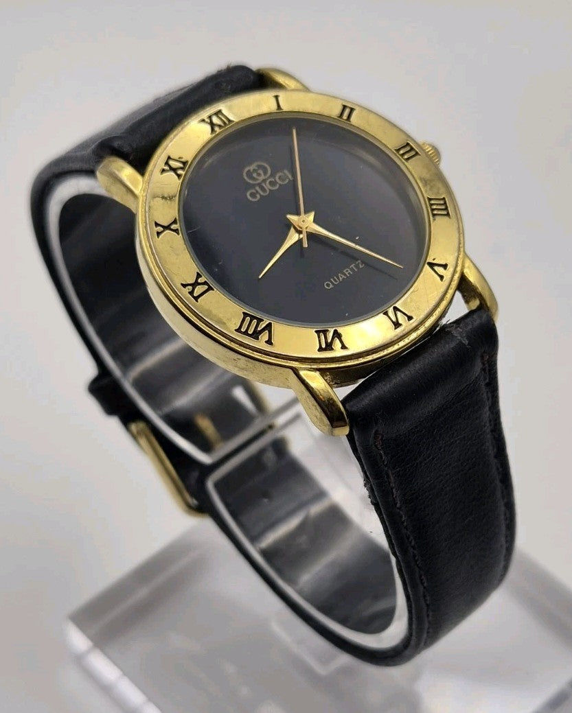 vintage Gucci 2035  21 gold plated quartz watch1