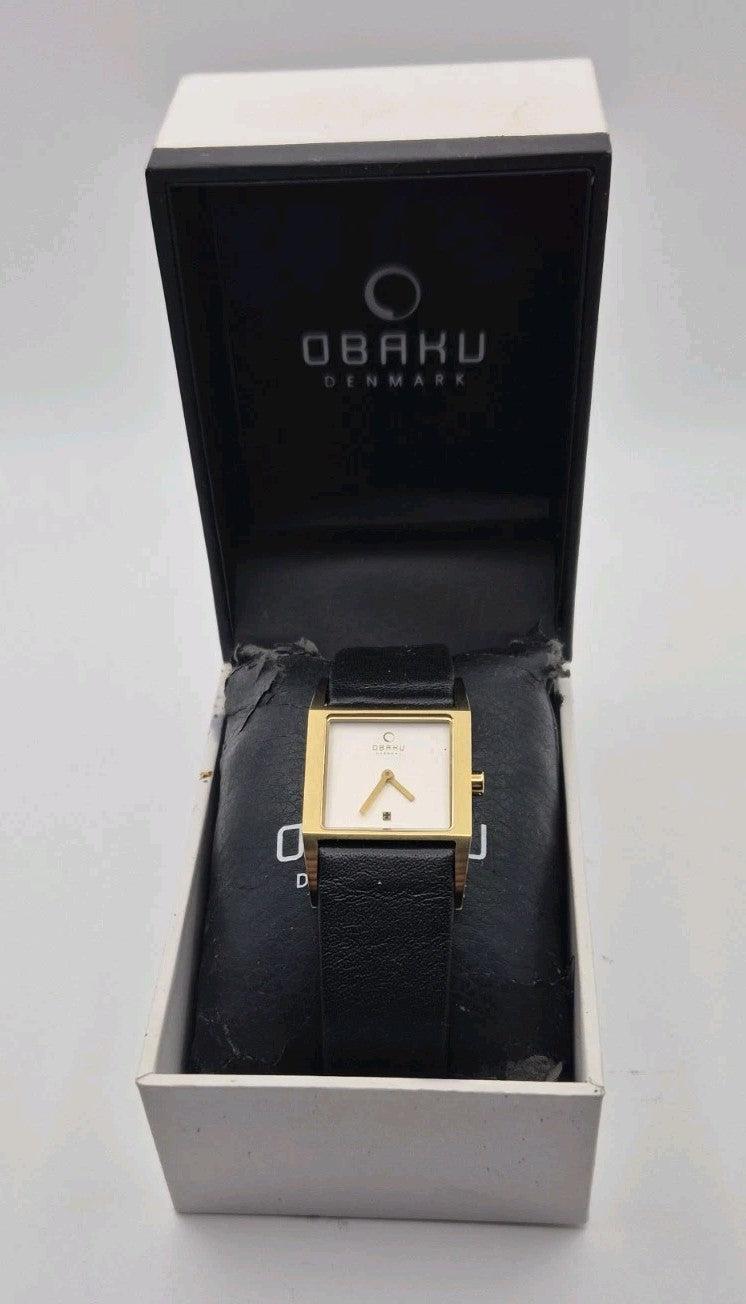 Obaku Harmony quartz Ladies wristwatch Model V113LGIRB With a gold tone...0