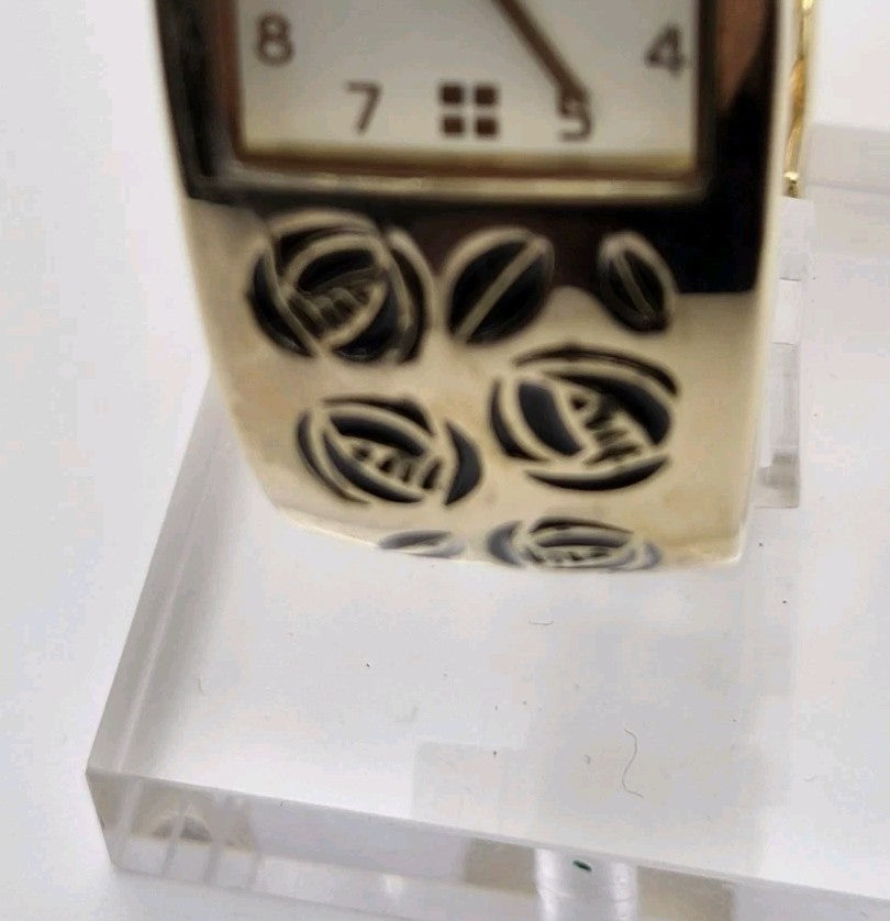 Vintage Ladies  Charles Rennie Mackintosh Gold Tone Enamel Bangle Watch11