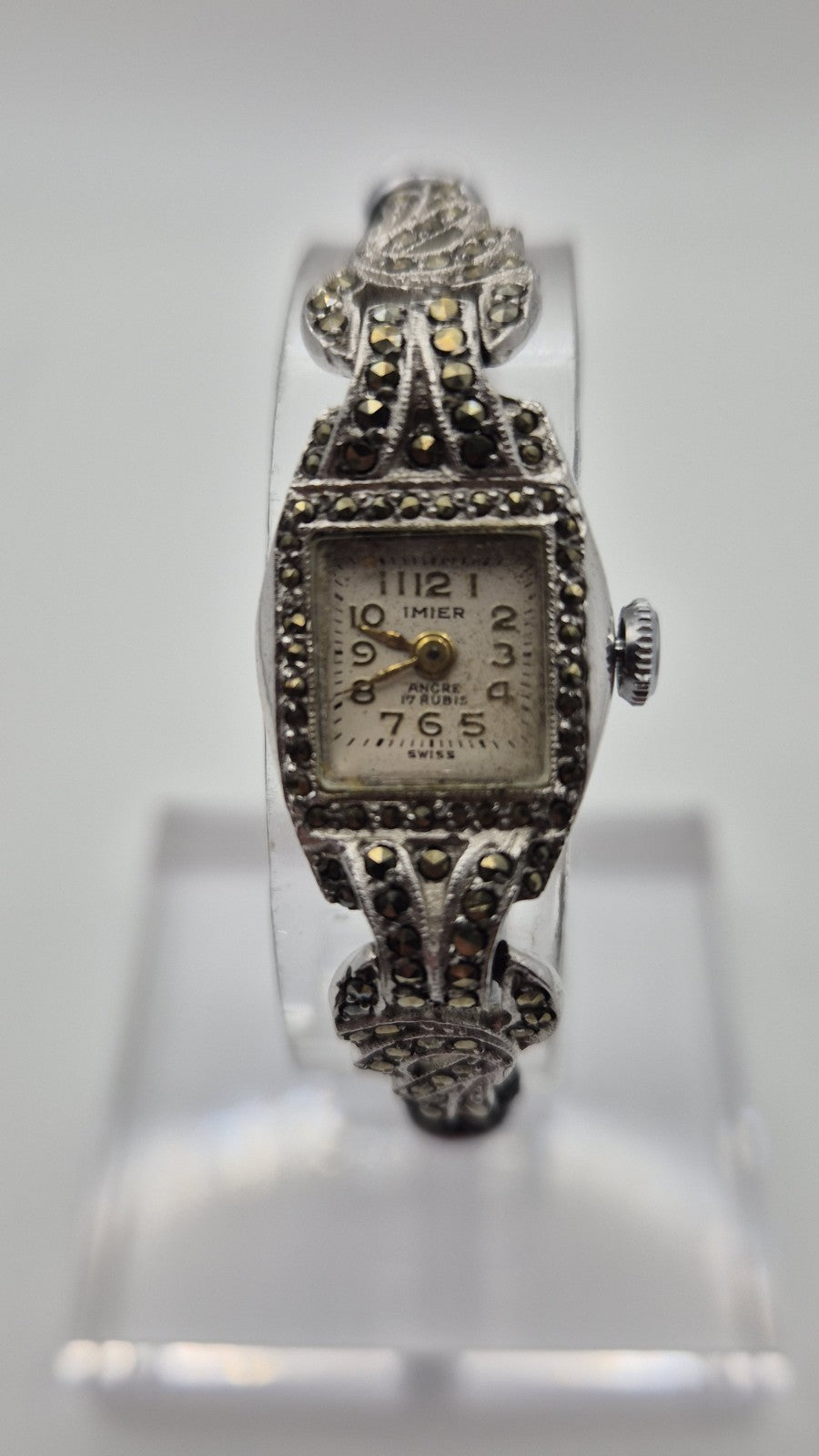 vintage Imier ladies' cocktail Manual 17 Jewel  wristwatch0