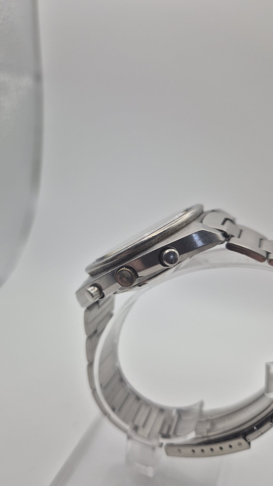 seiko 6139-6002 chronograph pogue.SILVER rare Original Dial 7