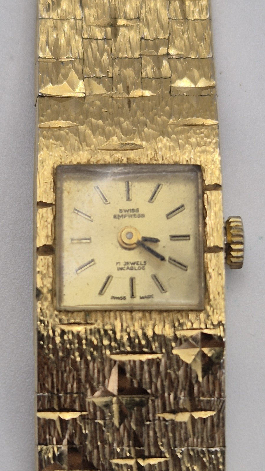 Vintage Swiss Empress ladies' cocktail 17 Jewels Mechanical watch0