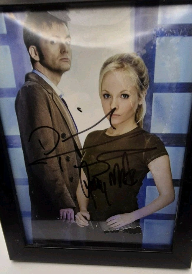 Dual signed autographed photo of David Tennant as the Tenth Doctor and...3