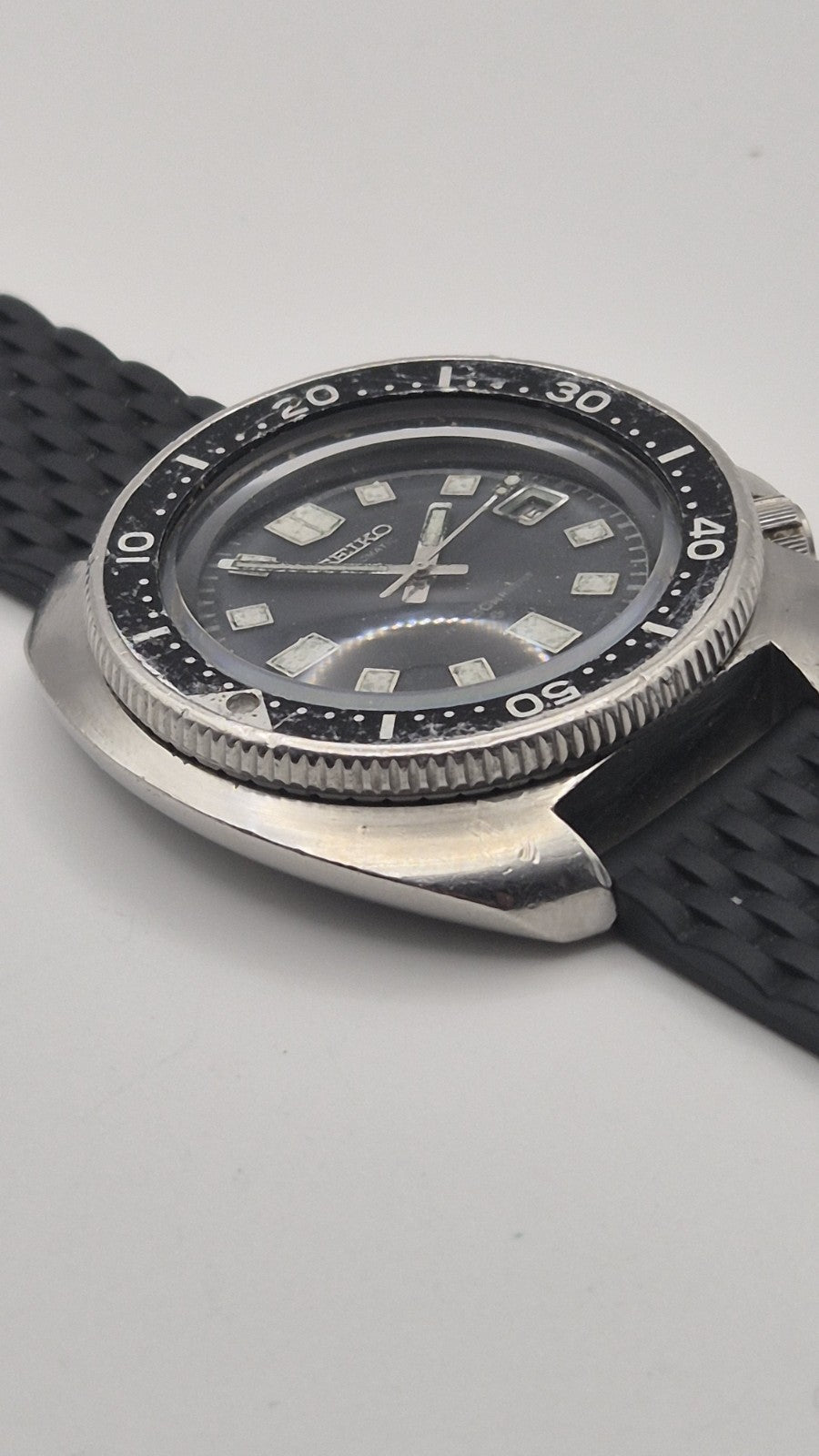 Seiko 6105  8110 'Willard' Diver Watch Vintage with waffle strap12