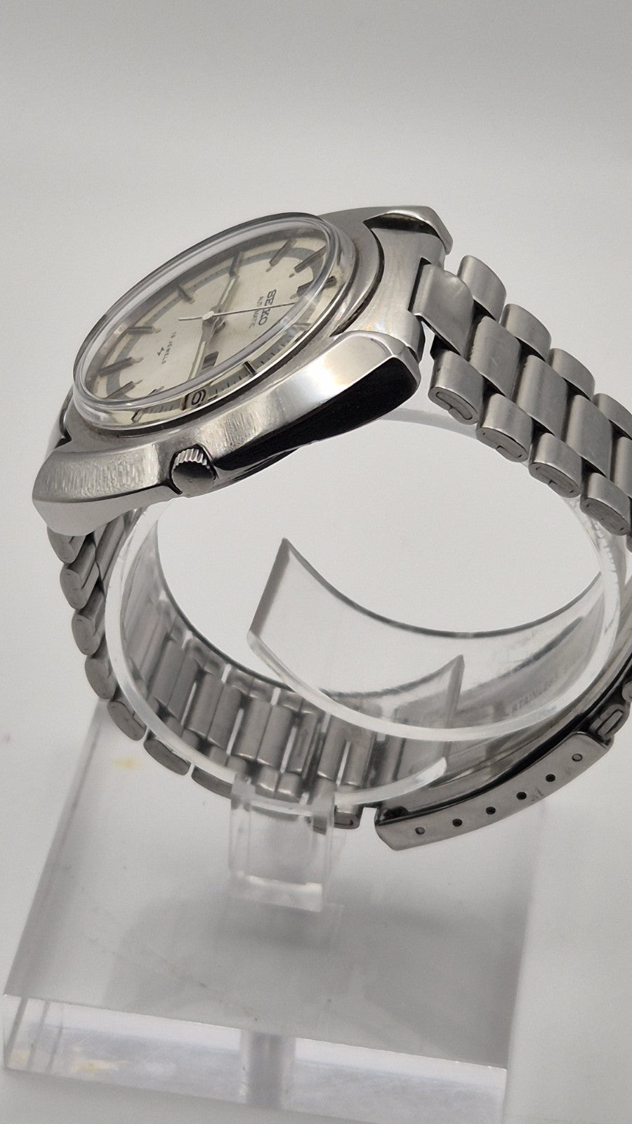 Vintage Seiko Automatic 7006 8040 Day Date Silver Dial – 19J – Japan8