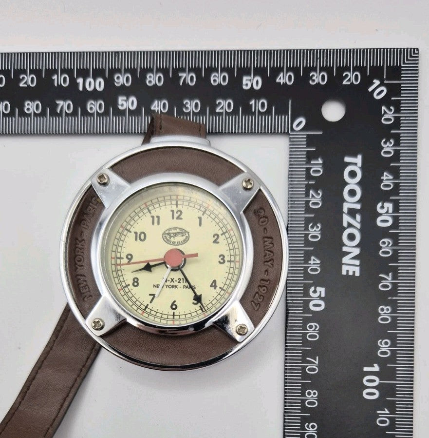 Spirit Of St.Louis Travel Leather and metal alarm clock8