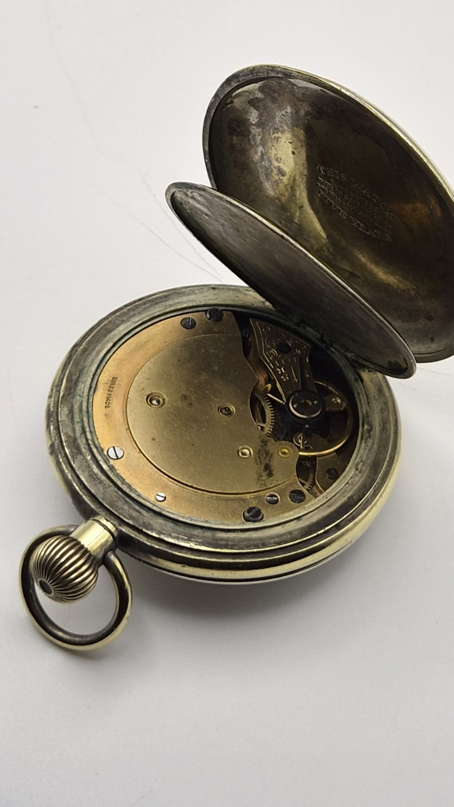 vintage Medana half-hunter pocket watch Working14