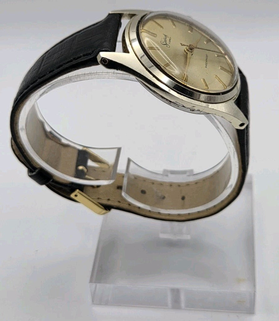 Vintage Services 5 Jewels Shockproof Date Manual Wind Watch 34mm 1960s3
