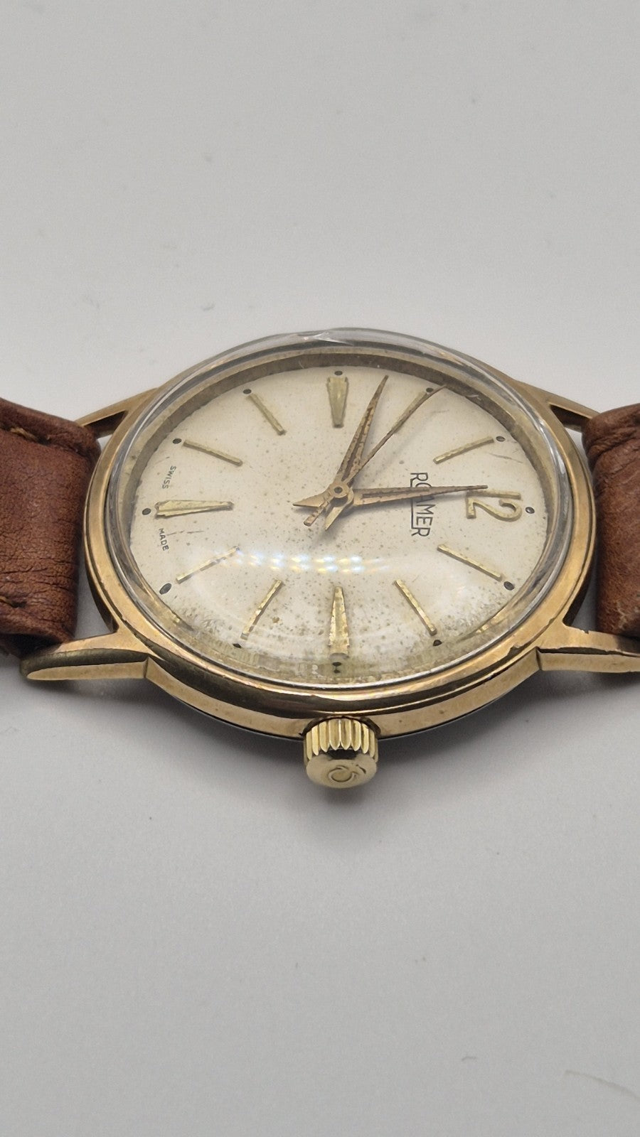 Roamer Gold Plated Men's Manual Vintage Swiss Watch   Working1
