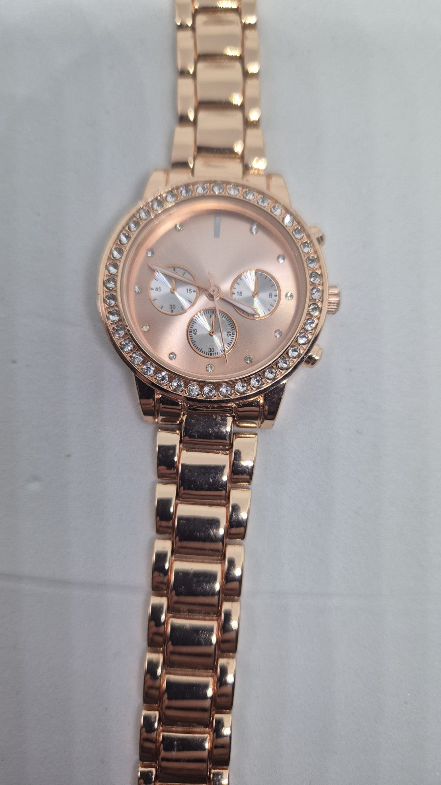 rose goldtone ladies' watch0