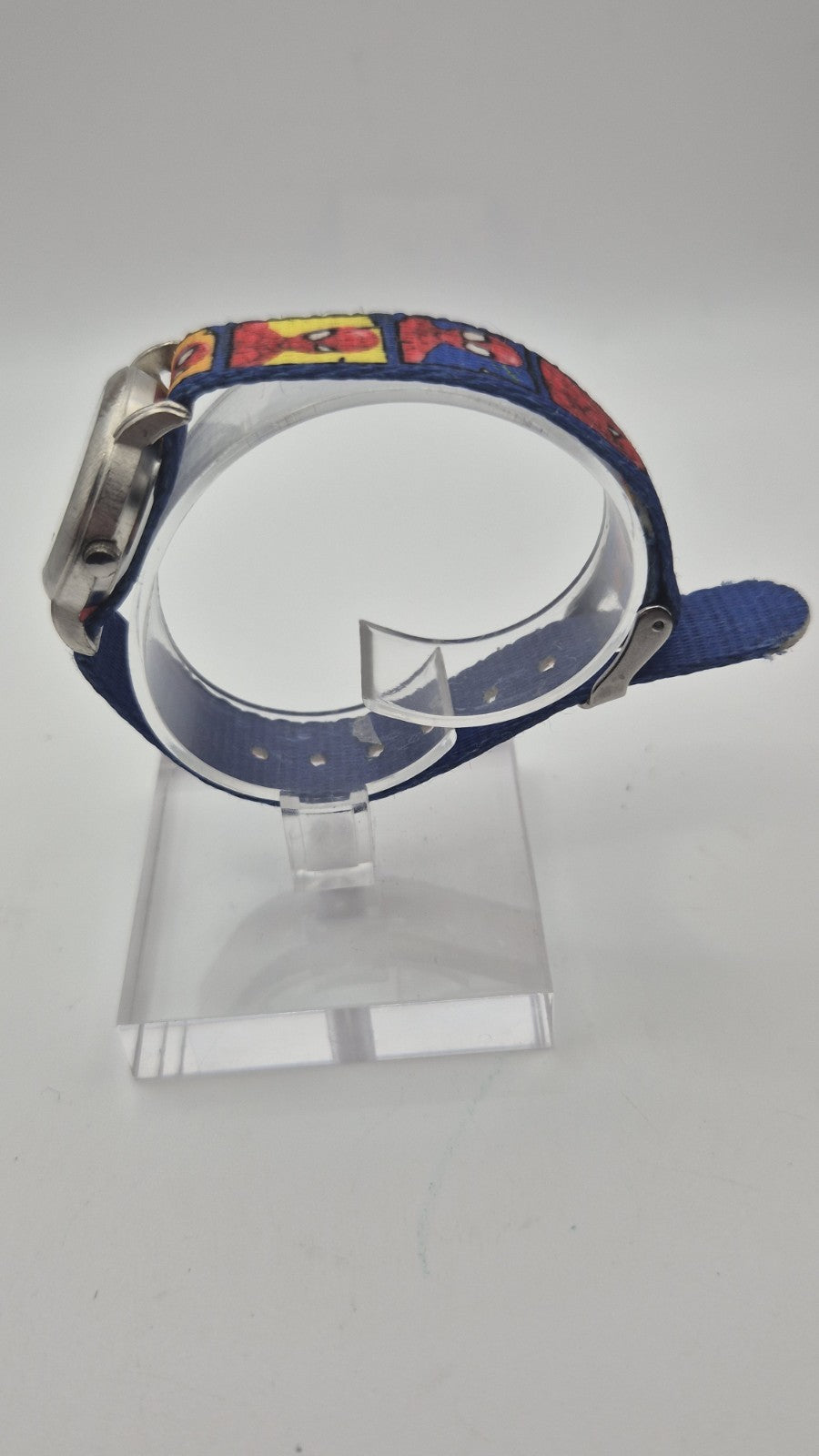 Marvel Spider-Man kids watch featuring a blue nylon strap7