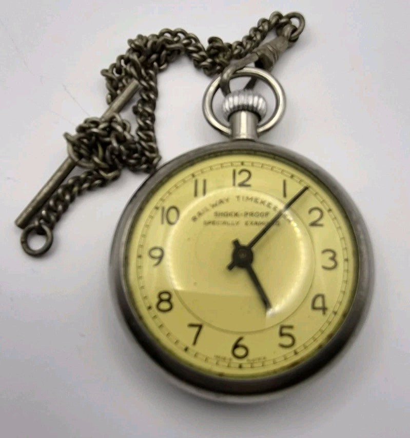 vintage Railway Timekeeper pocket watch. Austria. Working0