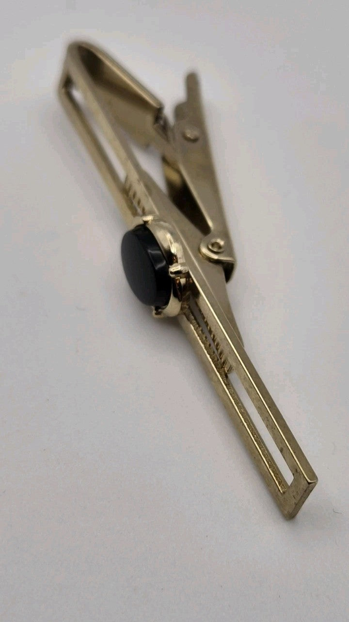Vintage Stratton Gold Plated English Made Tie Bar Clip - For Gents & Gentleman. 1