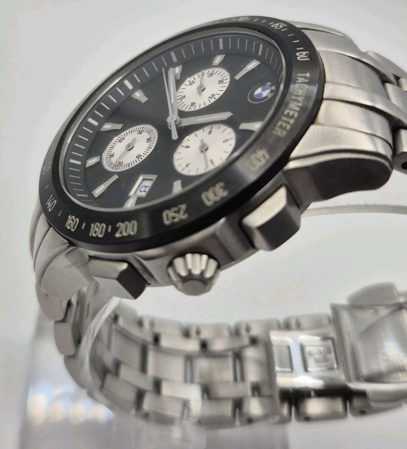  Gents Quartz BMW Chronograph Torneau W/ Date Window Working Wristwatch/Diecast 7