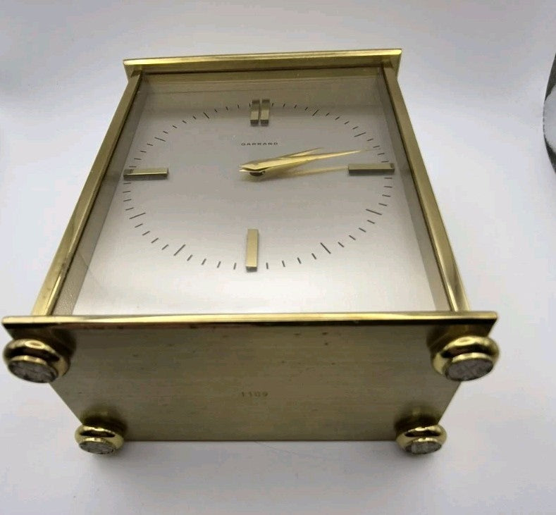 Garrard mechanical 1979 presentation brass cased mantle clock - Working5