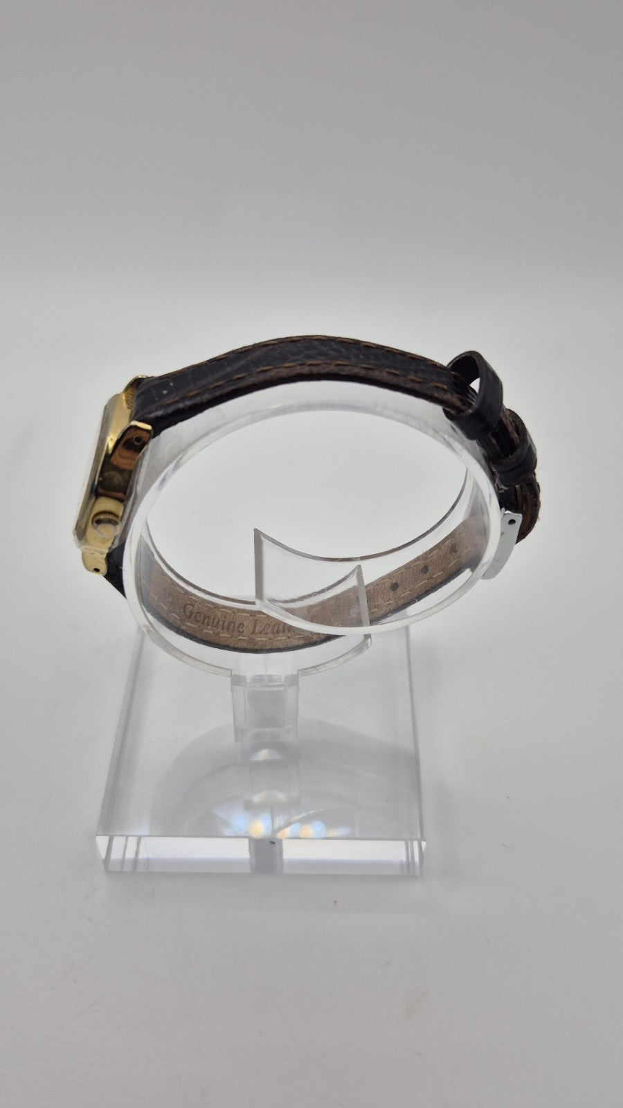 Ladies Lorus Octagonal Watch With Dark Brown Strap8