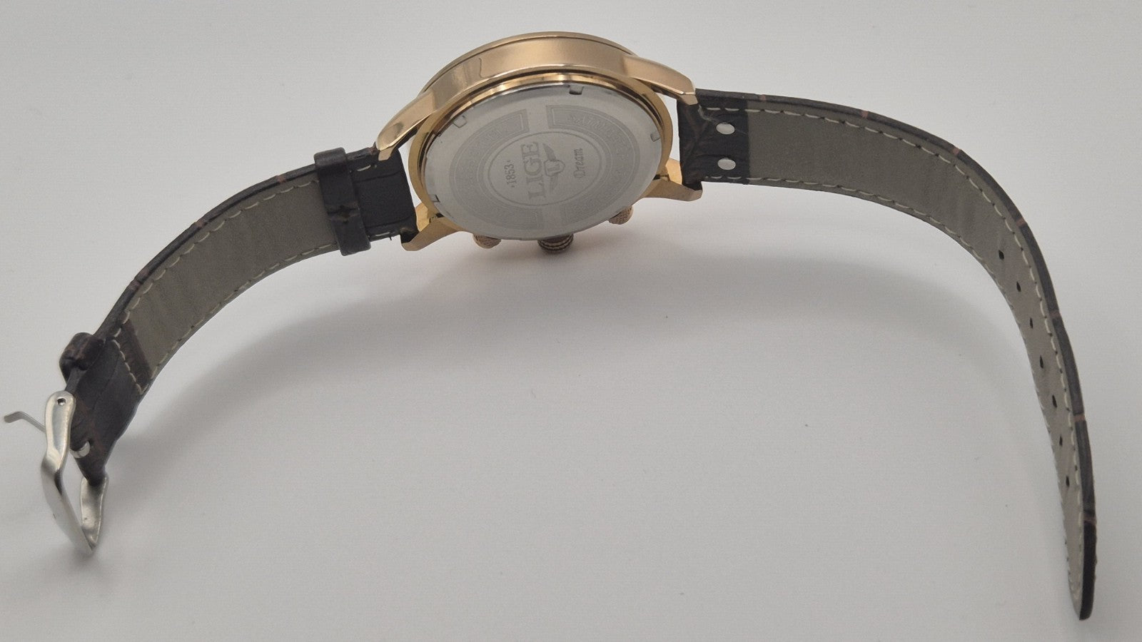 Lige Men's Quartz Watch Multifunction Chronograph Moon Phase Quartz Movement7