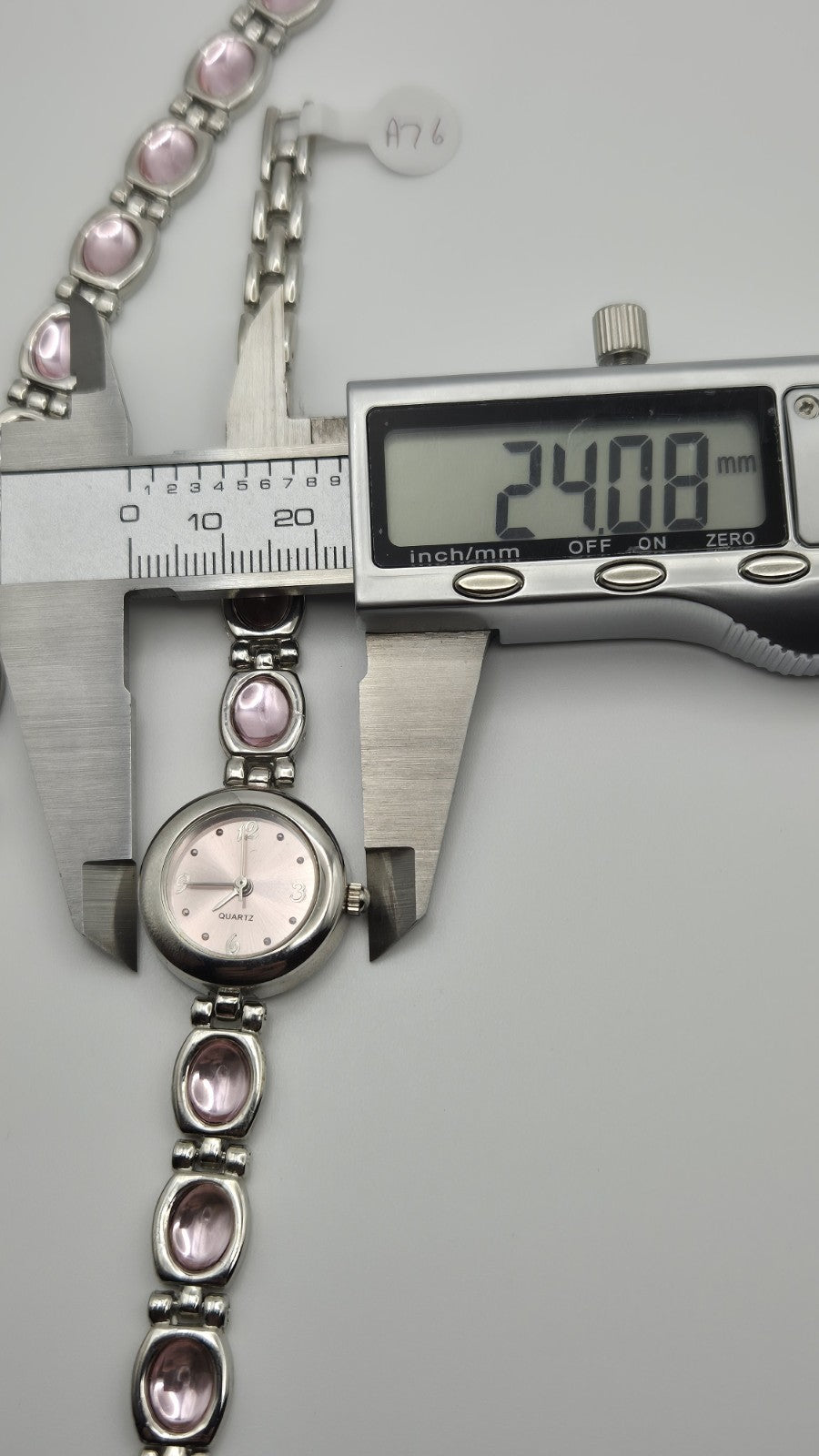 Ladies QUARTZ WRISTWATCH WITH PINK STONE STRAP AND MATCHING BRACELET IN A...17