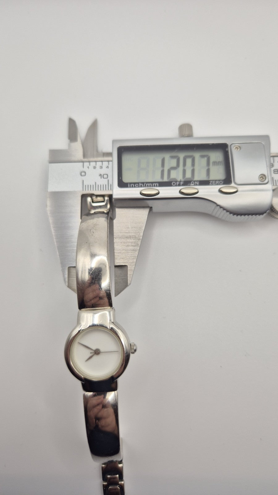 St Michael M & S ladies silver tone bangle wrist watch with new battery14