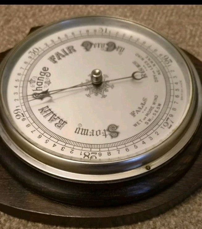 Vintage Wood  carved  Barometer3